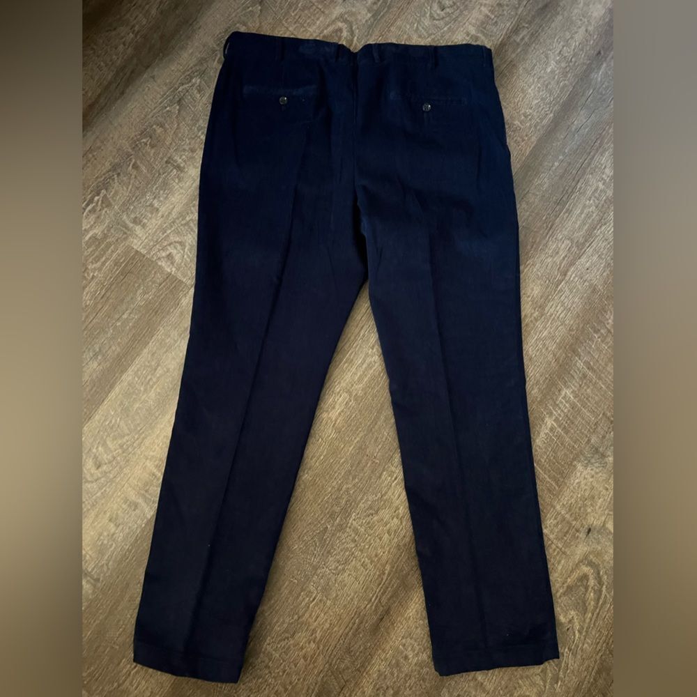 Stafford Slim Fit Flat Front Corduroy Trouser- Size-40x32 - Picture 3 of 6